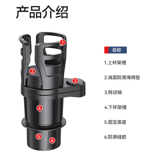 Clcey Car Water Cup Hopder Car Water Держатель Fixing Seat Multifunctional Beverage Stand One-Minute Tea Car Tea Cup Cup SD-1047 автомобиль на один минутный держатель чашки с двумя автомобилями