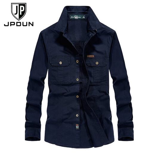 
JP autumn outdoor men's long-sleeved shirt lapel casual shirt 1283 khaki M-170