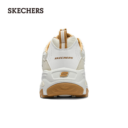 Skechers Autumn Women's Black and White Color Block Dad Shoes Casual High Rebound Sports Shoes Lace Running Panda Shoes 149792 Natural Color/Tan/NTTN 38