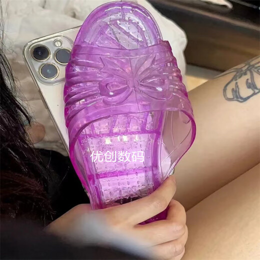 
Ye Yu is suitable for best friends to buy jade foot shoes Huawei nova12109 mobile phone case mate60 Honor 8090 Enjoy z Transparent soft shell - purple hole shoes Honor 70