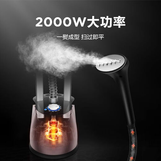 苏泊尔挂烫机家用蒸汽烫衣服大功率挂式熨烫机蒸汽熨斗服装店专用 【带熨烫板】钛灰色双杆