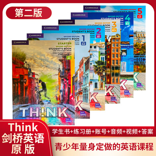 Shipping in Beijing New version of the original second version of Cambridge Middle School English Think Starter Level 12345 textbook + exercise book + online account Send audio and video test answers Genuine spot English textbooks for 12-18 years old Imported version KET PET FCE exam book Sta