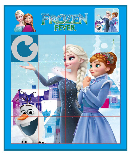 
Cute home cartoon non-magnetic sliding mobile puzzle 16 grid nostalgic digital magic board children's toys anime Huarong Road gift princess