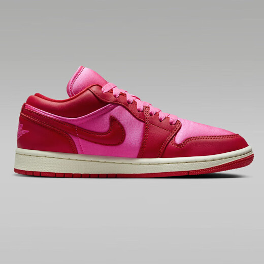 Nike (NIKE) Jordan 1 Low SE Silk Satin Cushioning Comfortable Breathable Women's Board Shoes Low Top Sports Casual Shoes Red FB9893-600 38.5