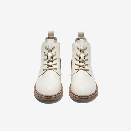 Best Western Winter Shopping Mall Same Fashion British Martin Boots Cowhide Strap más Boots cortos de Velvet Women YD228DD3 BEIGE 37