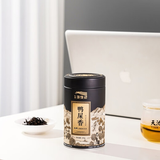 天池1392茶叶 凤凰潮州高山单枞茶 鸭屎香有机单丛乌龙茶七彩罐装100g