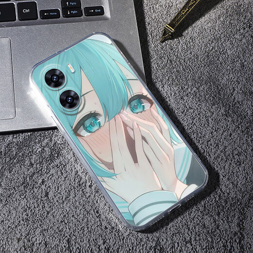 Never change Huawei Honor Play 40plus mobile phone case Hatsune Miku RKY-AN00 blue eyes anti-fall transparent soft rubber sleeve Hatsune Miku TY655 transparent space shell Honor Play 40 Plus