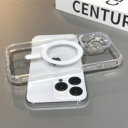 Yin Shang Vier-Corner-Airbag Anti-Fall-Fall Magsafe Magnetische Saug für iPhone 16 Apple 15pro Mobiltelefon Hülle transparente Silikon 12 einfache 14 Fortgeschrittene Magnetsaugung Mobiltelefon Hülle Schutzhülle Magsafe Magnetic Saug