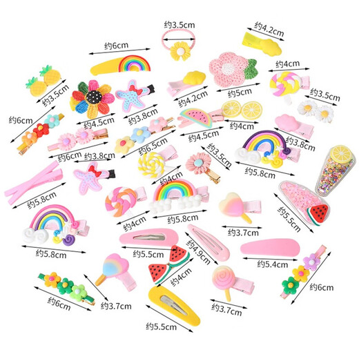 Kleine Mädchen Haarkarte Mädchen süße Babykarte 70 Stücke Kinder Internet Promi Haarclip Haarzubehör BB Clip Hauptbild 70 Stück Set Set Set