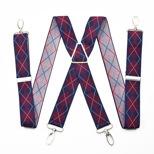 熊司令吉祥交叉四钩扣背带夹吊钩挂钩勾扣女士分开单独吊带裤背带男士背 黑色交叉2.0cm宽 2.0cm宽 120cm 120cm