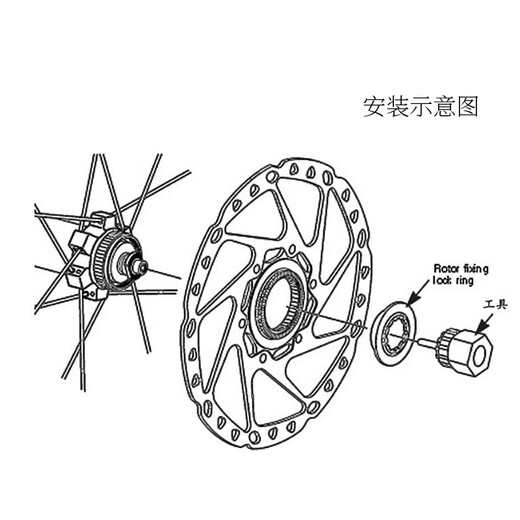LeBycle inner-locking, middle-locking disc sleeve tool, inner-locking disc, disc brake pad installation and removal sleeve, brake disc tool, dedicated for mountain road bicycle repair and maintenance