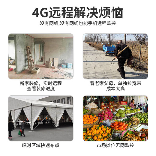 威视达康入户门家门口楼道不插电充电摄像头电池免电源监控器无线无需连wifi网络家用室外4g流量卡无网无电 【充电WiFi版】有网无电可用+云台旋转 128G内存卡