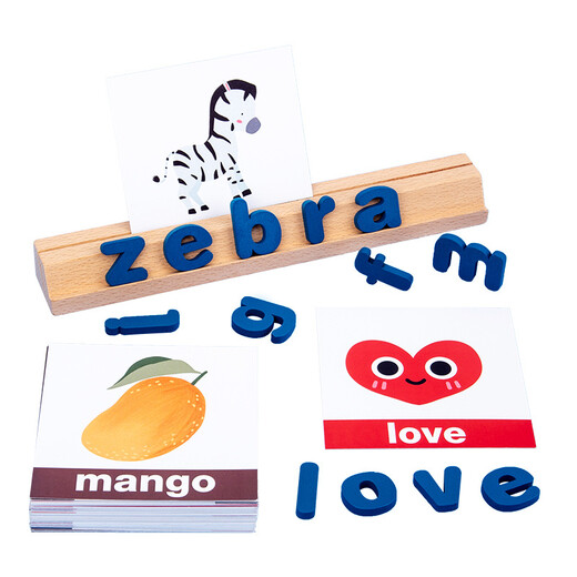 Frühkindliche Bildung 3-6 Jahre alte Wörter Rechtschreibung Kinder lernen englische Buchstaben Baustein Denkweise Training Spielzeug versammelte und verwenden Gehirn ym Briefkuchen (Farbbox)