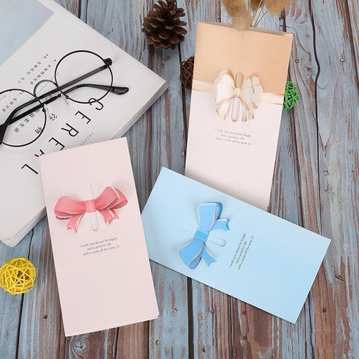 Jiayan greeting card birthday gift card invitation 3D wish blessing card 3 pieces with envelope