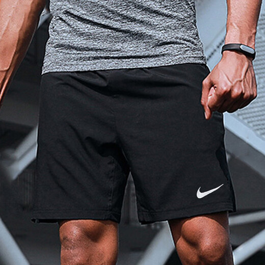 Nike (NIKE) shorts men's pants summer new sports pants casual pants loose comfortable breathable fitness training quick-drying woven pants BV6856-010 black M
