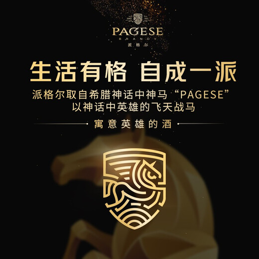 张裕 派格尔金马白兰地 500ml 单瓶装 洋酒 礼盒送礼 
