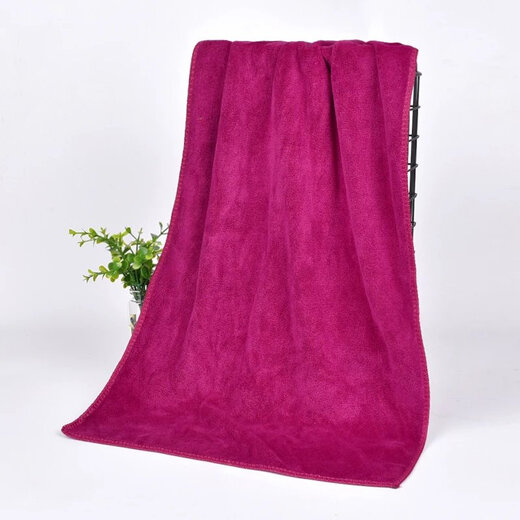 Barber shop special towel, hair salon hairdressing turban, thickened dry hair towel, absorbent, thickened dark purple 30x60cm