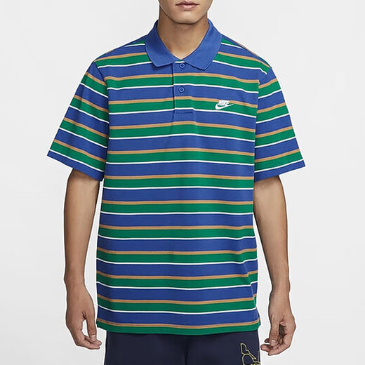 Nike (NIKE) short-sleeved men's summer new fitness training sportswear fashion lapel POLO shirt breathable casual T-shirt FN3897-480 M