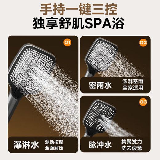 Huida Dusche Dusche Komplette Set von 59A feinen Kupfer Klavierschlüssel Aufbewahrungstisch Handheld Sprühpistole Dusche Home Badezimmer Set DW699 [feines Kupfer] Verbessert konstante temperaturschlüssel