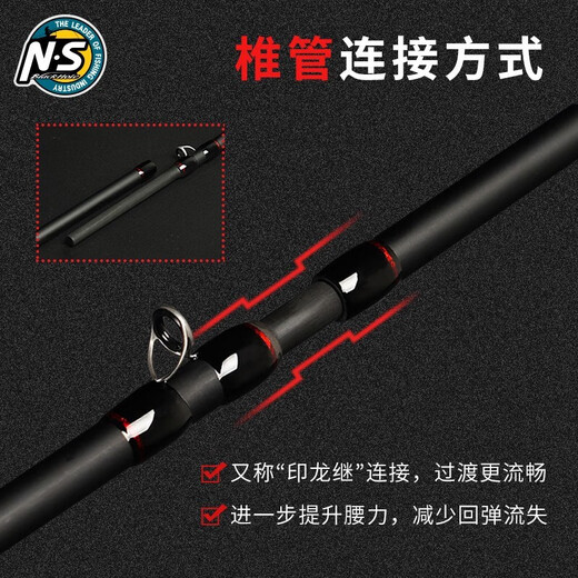 NS23款复仇者路亚竿ns远投翘嘴竿泛用快调不重头高感度碳素竿 2.03m -C682M-枪柄两节 2023款NS 复仇者路亚竿