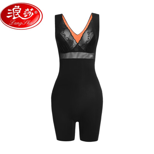 LangSha Body Shaping Bodysuit Belly Controlling Waist Lifting Hip Removal Seamless Tightening Postpartum Shaping Body Shaping Body Corset Women 1 piece [Black] M Size [85-104Jin [Jin equals 0.5kg]]