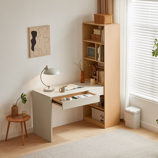 Lin's home desk study table storage versatile telescopic desk and chair combination study small apartment desk OV2V