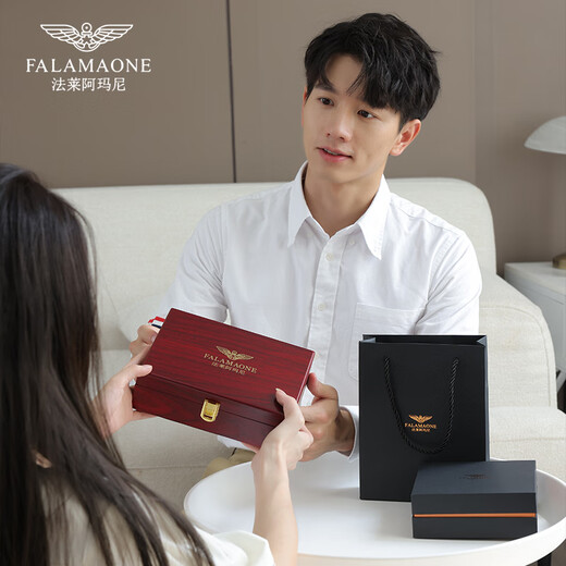 
Falai Armani men's wallet men's short genuine leather high-end wallet Valentine's day light luxury wallet birthday gift for boyfriend and husband black (counter gift box)