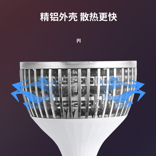 High-power LED bulb super bright E27 screw socket 80W150W household energy-saving lamp construction site factory workshop lighting super bright diamond model 40W () other white