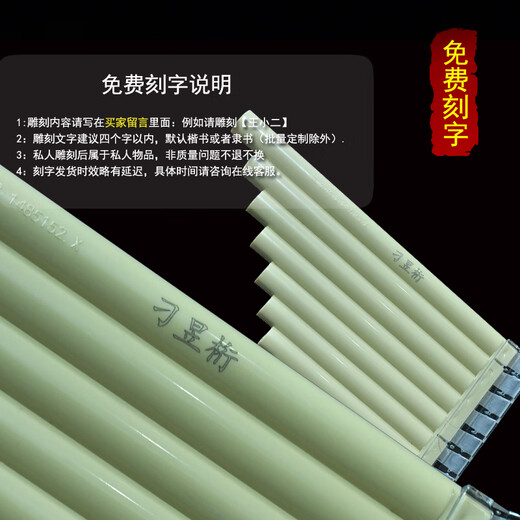 京韵排箫16管18管双排树脂塑料乐器初学者演奏 学生CVG 32管双排排箫米白色