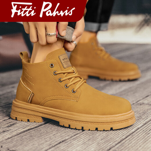Fitti Pahris Light Luxury Martin Boots Herren 2025 Sommer Neue High-Top-Arbeitsschuhe Herren Kurzstiefel Nicht-rutschfeste Kee-resistente und geruchsresistente Boots Herren Brown [Brand Martin Boots] Limited Edition 39