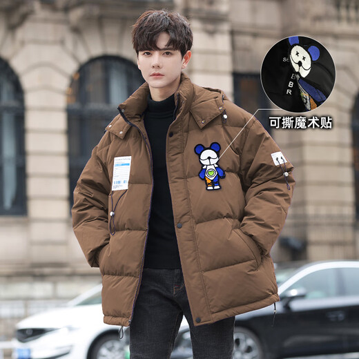 柏乐迪秋冬季13青少年棉衣外套12岁男孩中小学生羽绒棉服15大童上衣服 6198小熊绿色(加厚保暖)高品质 160 M （建议体重75-98斤）