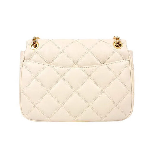 Tang Liboqi (Tory Burch) Willa Umhängetasche TB Damens Bag Mode Mody Damen Diamond Side Schulter Crossbody Geschenk für Freundin Urlaubs Geschenk Creme Weiß 87863-724 25*9*19cm