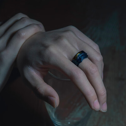 MOLC <Yuanshan> ring men's trendy retro personality open adjustable ring men's national style personality new trend Chinese style R0627 <Yuanshan> ring