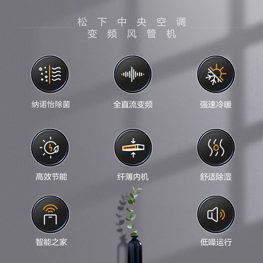 Panasonic Panasonic Panasonic full DC variable frequency 1.5 HP duct machine H series first-level energy efficiency ultra-concentration Nanoyi X sterilization and purification CS-E12D0AH1BW 1.5 HP first-level energy efficiency