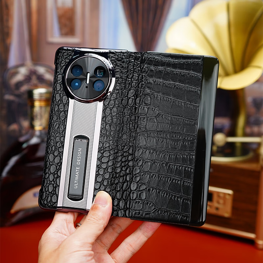 Haitian [First Layer Cowide] Huawei Mate X5 Mobilfunkkoffer Neues echtes Leder Magnetischer Smart Flip Bracket Business Mate X3 Collector's Version Full-inclusive Anti-Fall-Schutzleder [Mocha Brown] Huawei Mate X5