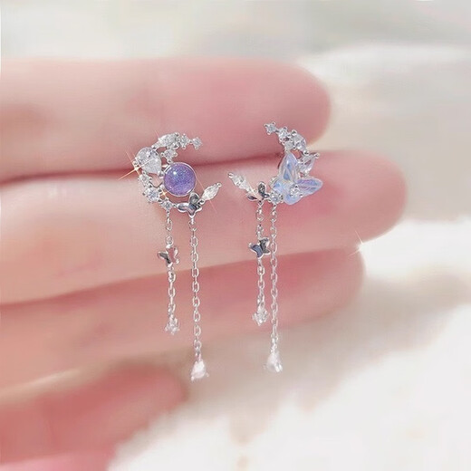 Dijing 925 silver earring clip for women without piercing ear bone clip ear tassel no need for piercing, no need to punch earrings without punching