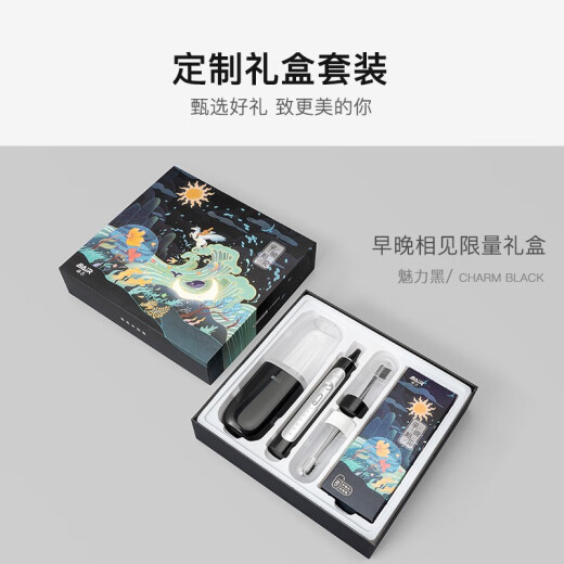 拜尔（BAIR）G2/G201高端旗舰机 电动牙刷成人震动充电智能声波学生情侣全自动牙刷男士女送朋友 礼盒装 魅力黑（6枚原装刷头）