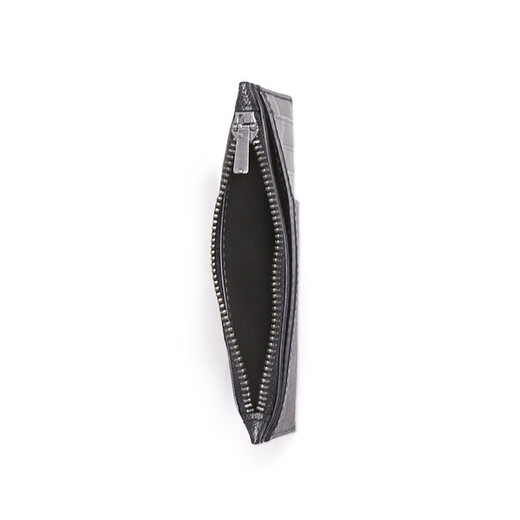 Entraîneur (entraîneur) [Acheteur Acheteur] Portefeuille de cartes masculines Black Classic Logo enduit de toile et et de molleton raffiné Gris noir