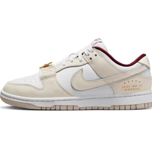 耐克（NIKE）女鞋2025夏季Dunk Low低帮复古板鞋运动鞋休闲鞋DH9765 DV1160-100米白红金属扣 36.5