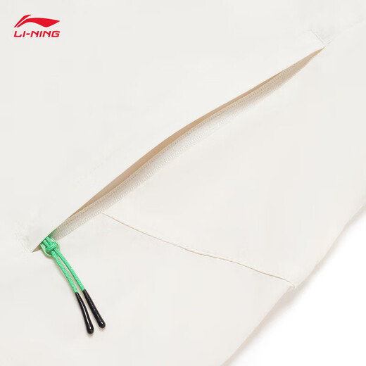 李宁防泼水运动风衣男子连帽拉链开衫外套AFDU051【TG】 银桦灰-3 S