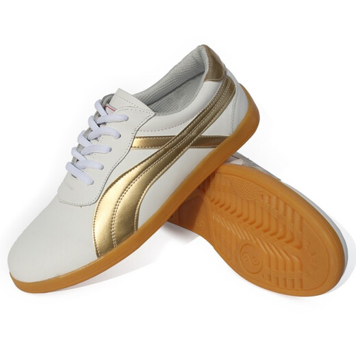
Qiao Shang Tai Chi shoes, beef tendon sole, men and women's martial arts shoes, Tai Chi special competition performance shoes, soft, light and not smelly feet, white 673 39