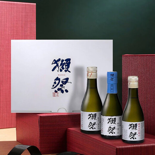 獭祭Dassai 小酒版清酒 180ml*3瓶 纯米大吟酿 日本进口 送礼礼盒装