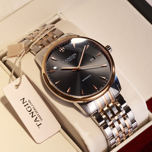 Tianjun (Tangin) Schweizer Männer Watch Herrengeschäft für Männer mechanische Uhr Top 10 7027 Weißes Mehl Gold