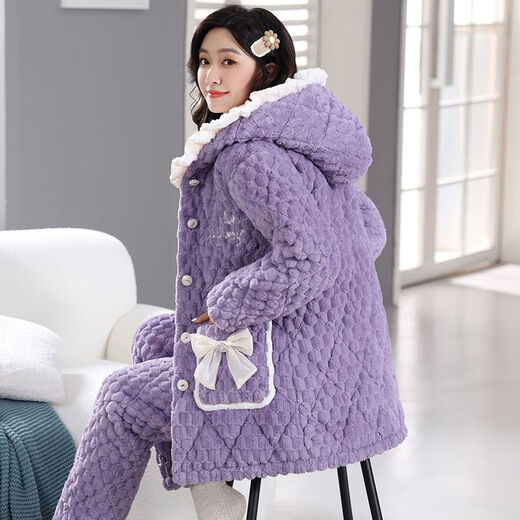 Gtyuwvg Hunan Desgaste provincial para mujeres Coral de invierno Velvet Flanela engrosada de algodón de algodón de tres capas Flannel e invierno de gran tamaño para el hogar Muebles para el hogar HL-6623 de longitud rosa-medium. Modelo M Recomendado 80-100Jin [Jin es igual a 0.5 kg]