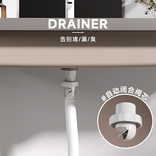 Fapes Französische Unterauscounter-Becken Haushalt großer Größe Flachboden Waschbecken Waschbecken Rechteckige Badezimmer Waschbecken F3519-70 Hellweißes Paket A: Bare Basin