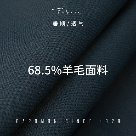 BAROMON 68.5% wool-machine washable suit, men's business suit, complete men's formal wedding suit, blue-green 170B, please note the size of the trousers