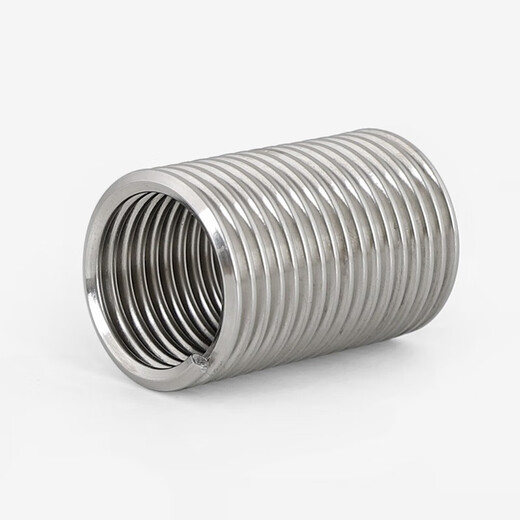 Bingneng 304 stainless steel fine tooth thread braces dense tooth protective sleeve screw sleeve steel wire sleeve spring repair steel sleeve screw sleeve M9*1 point 25*1 point 5D20 only