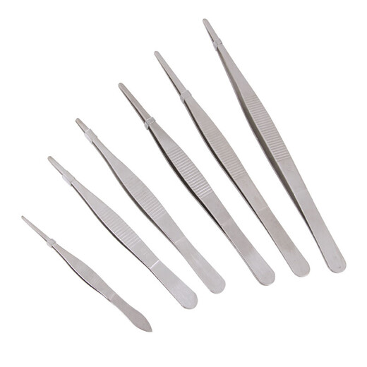 Yueshunkang Edelstahl -Clip -Pinzetten Ellbogen runden Kopf mit Zähnen 14161820 cm Haare Ziehwerkzeug Ohr -Pinzette 16 cm (304 verdickt)