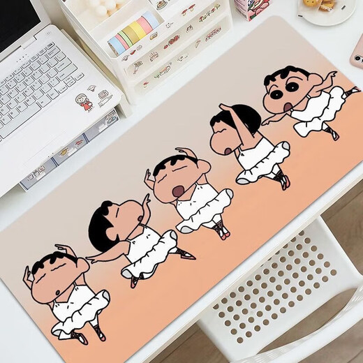 Long mouse pad Crayon Shin-shirt super large computer desk pad high-value keyboard pads dirt-resistant and washable students ZZ-2694/Shin Shin-shirt 80cm*30cm thick 3mm