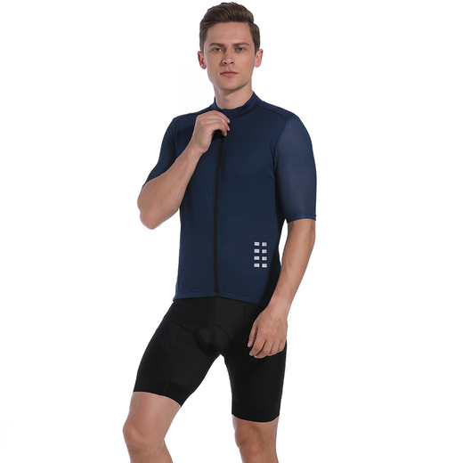WOSAWE (WOSAWE) bicycle and riding suit men's long-sleeved tops in spring and summer quick-drying breathable and sweating road bike mountain bike bicycle suit royal blue short-sleeved L (suitable for 70-80 Jin [Jin equals 0.5 kg])